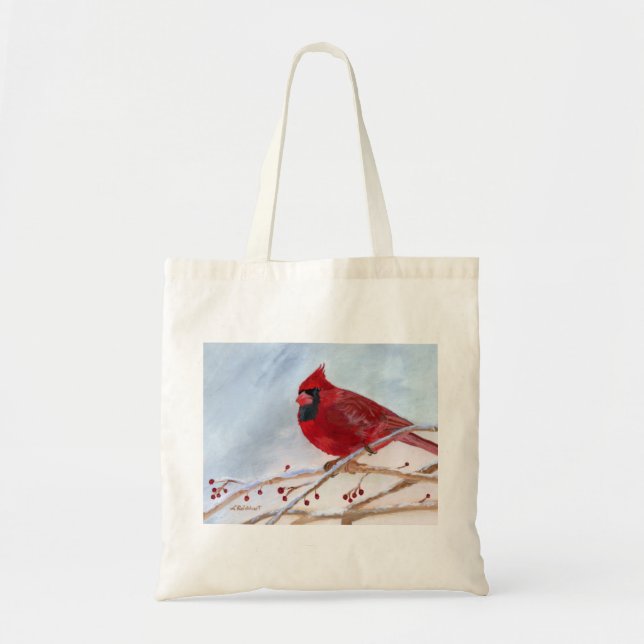Christmas Cardinal Tote Bag (Front)
