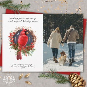 Christmas Cardinal Yule Solstice Holiday Photo Card