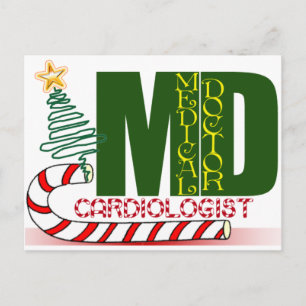 CHRISTMAS CARDIOLOGIST HOLIDAY POSTCARD