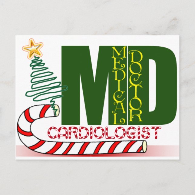 CHRISTMAS CARDIOLOGIST HOLIDAY POSTCARD (Front)