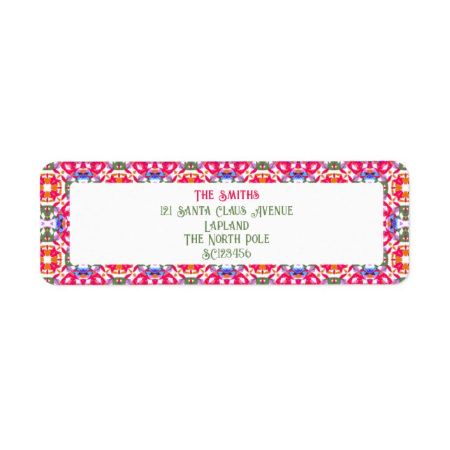 Christmas Cards Jolly Merry Return Address Label (Front)
