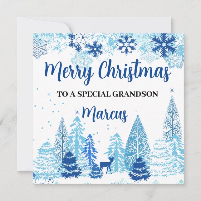 Christmas Cards, Merry Christmas Customised Card (Front)