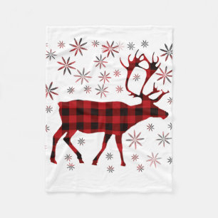 Christmas  Caribou Fleece Blanket