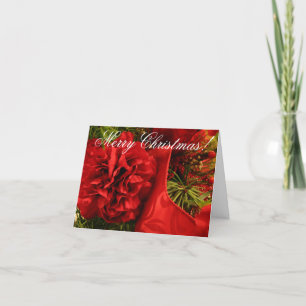 Christmas Carnations Holiday Card