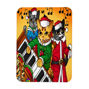 Christmas Carol Cats Magnet
