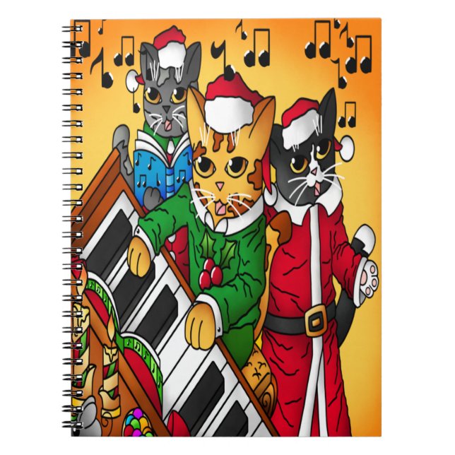 Christmas Carol Cats Notebook (Front)