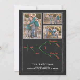 Christmas Carol Grammar Diagram Holiday Photo Card