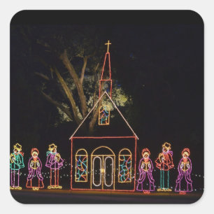 Christmas Carol Lights 2016 Square Sticker