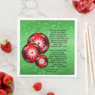 Christmas Carol Lyrics God Rest -  Gentlemen Napkin