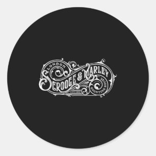 Christmas Carol Scrooge And Marley Counting House Classic Round Sticker