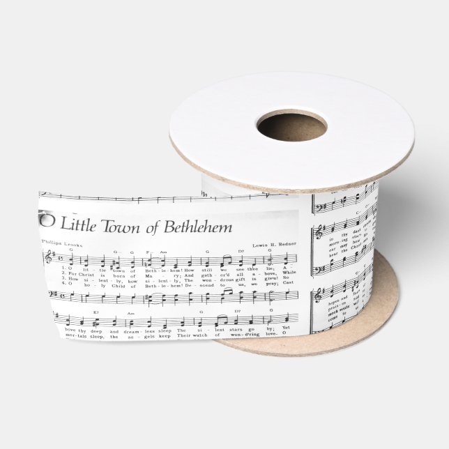 Christmas Carol Sheet Music  Satin Ribbon (Spool)