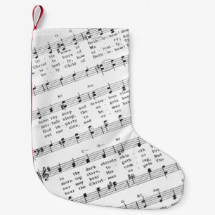 Christmas Carol Sheet Music Small Christmas Stocking