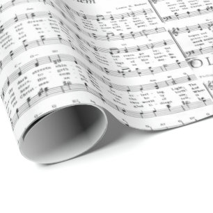 Christmas Carol Sheet Music Wrapping Paper