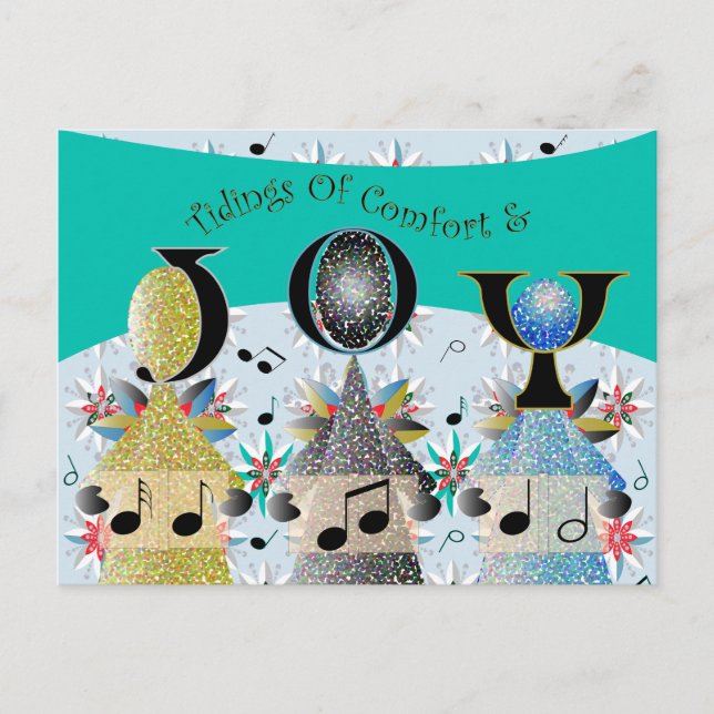 Christmas Carolers Angels Singers Holiday Postcard (Front)