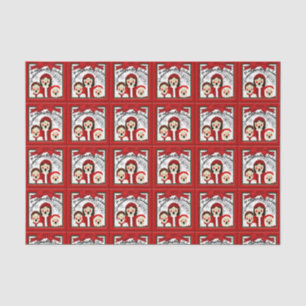 Christmas Carolers Decoupage Set Tissue Paper