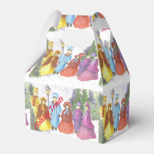 CHRISTMAS CAROLERS FAVOR BOX