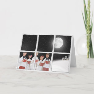 Christmas Carolers In Window Card