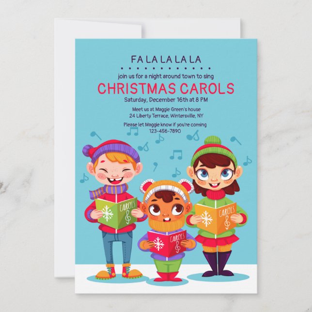 Christmas Carolers Invitation (Front)