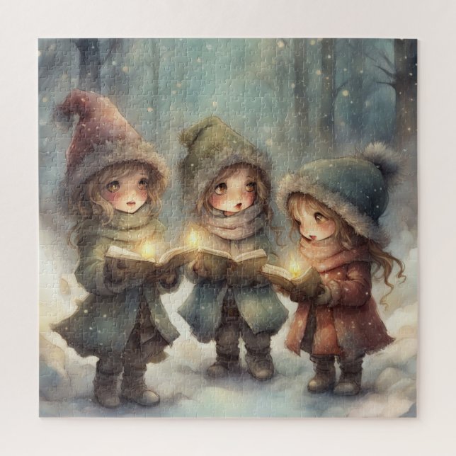 Christmas Carolers  Jigsaw Puzzle (Vertical)