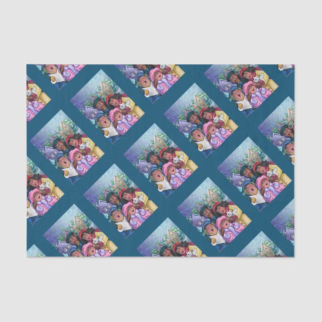 Christmas Carolers Tissue Paper (Front)