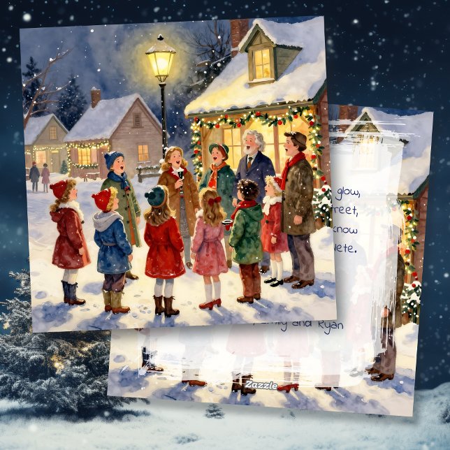 Christmas Carolers Vintage Holiday Card (Creator Uploaded)