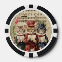 Christmas Caroling Cats,Feline Christmas Choir