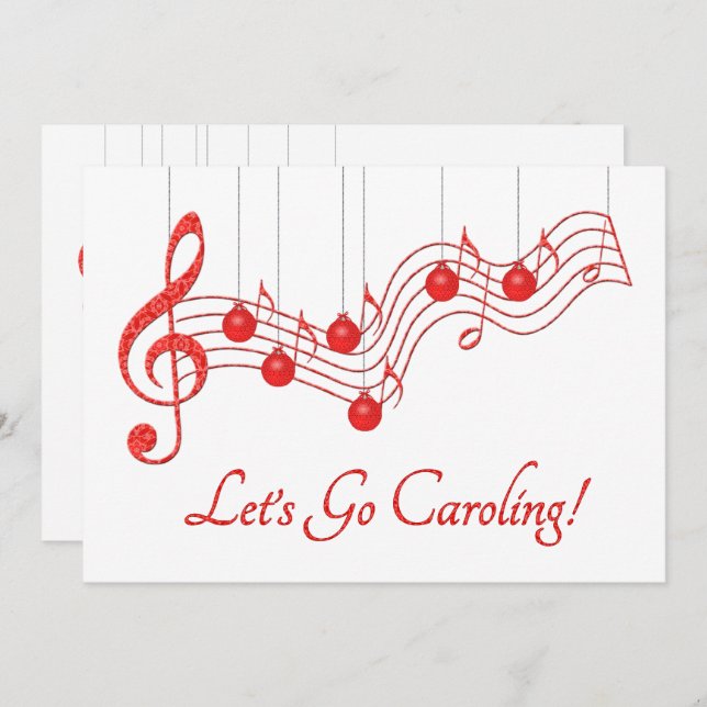 Christmas Caroling Party Invitation (Front/Back)