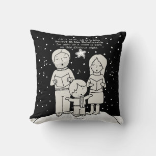 Christmas Caroling Throw Pillow