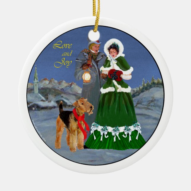 Christmas Carols Ceramic Ornament (Front)