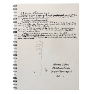 CHRISTMAS CAROLS CHARLES DICKENS MANUSCRIPT NOTEBOOK