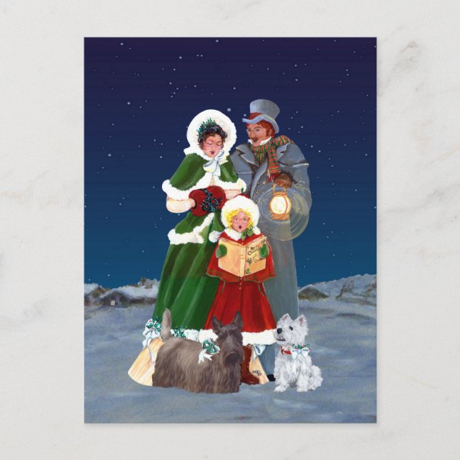 Christmas Carols Holiday Postcard (Front)