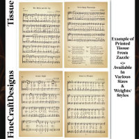 Christmas Carols Hymns Sheet Music DV1F Decoupage