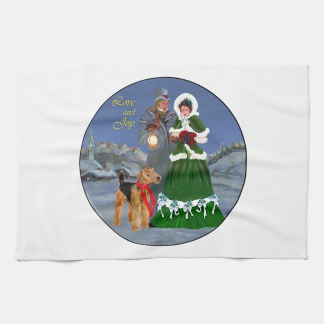 Christmas Carols Kitchen Towel (Horizontal)