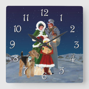 Christmas Carols Square Wall Clock