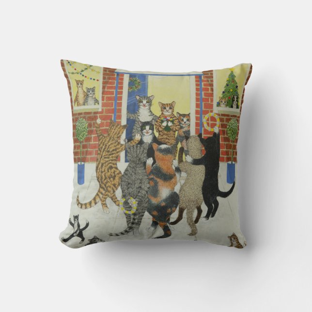 Christmas carols throw pillow (Front)