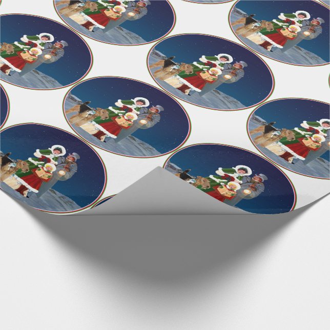 Christmas Carols Wrapping Paper (Corner)