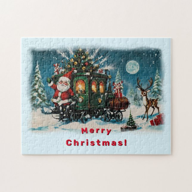 Christmas Carriage - Santa's Delivery Wagon Jigsaw Puzzle (Horizontal)