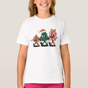 Christmas Cartoon Characters Ornament Tree Kids T-Shirt