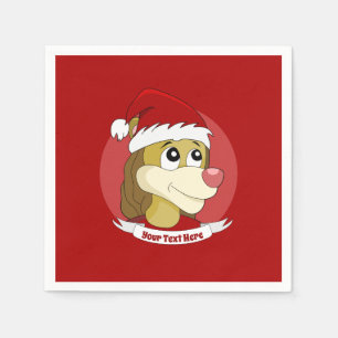 Christmas cartoon of cute panda napkins