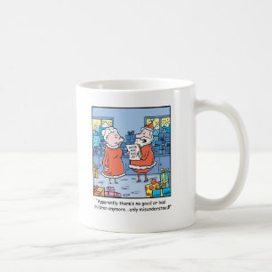 Christmas Cartoon Santas Good and Bad List Coffee Mug