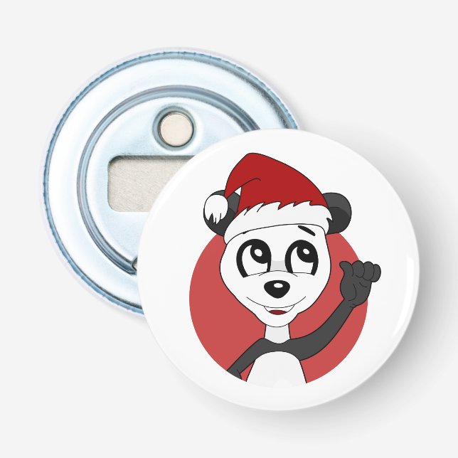 Christmas cartoon with cute panda bear bottle open opener (Front)