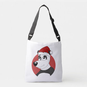 Christmas cartoon with cute panda bear crossbody b crossbody bag