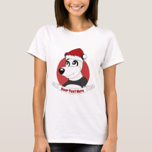 Christmas cartoon with cute panda bear T-Shirt