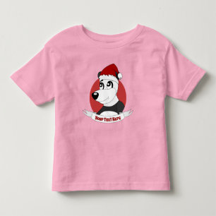 Christmas cartoon with cute panda bear toddler t-s t-shirt