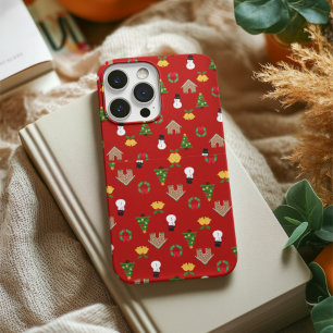 christmas casephone pattern background gifts red iPhone 13 case