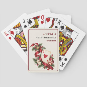 Christmas Casino Night 40th Birthday Playing Cards