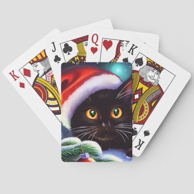 Christmas Cat (1) Playing Cards (Back)