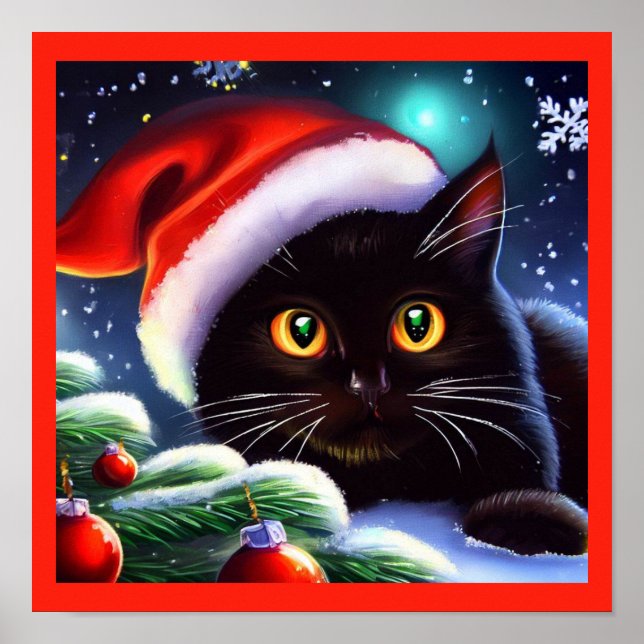 Christmas Cat 1 Poster (Front)