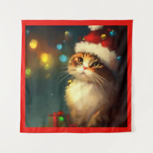 Christmas Cat 3 Tapestry