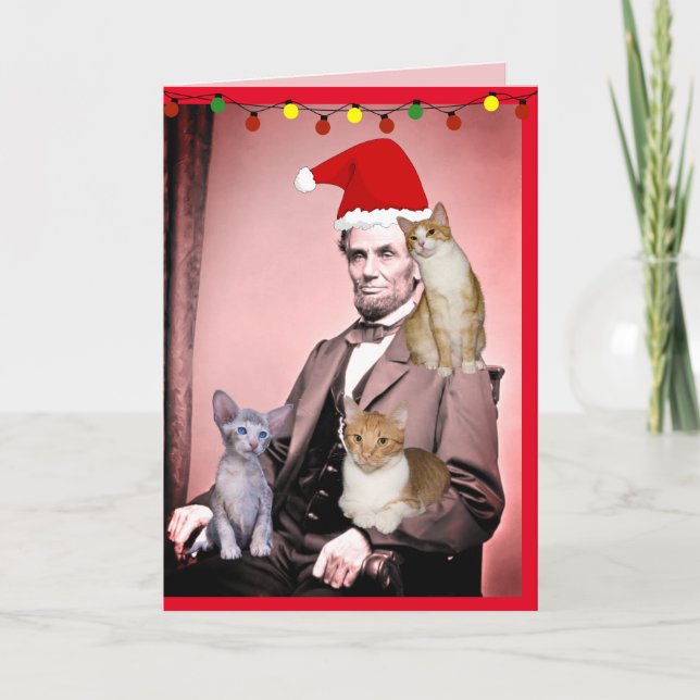 CHRISTMAS CAT ABRAHAM LINCOLN CHAÎNES CARTES DE SA (Devant)